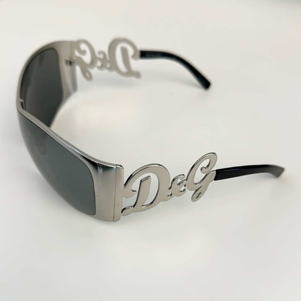 COPY - Dolce & Gabbana Silver and Black 6019 Sunglasses - Picture 4 of 5